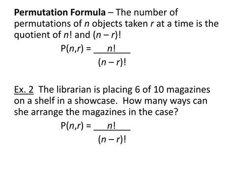 Permutation Formula