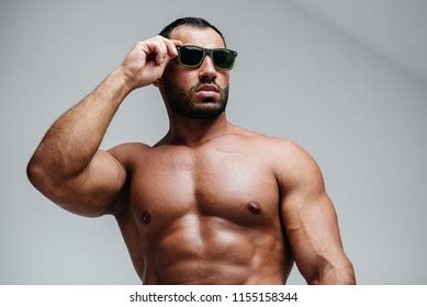 Sexy Athlete Naked Torso Wearing Glasses Stock Photo 1155158344 Shutterstock