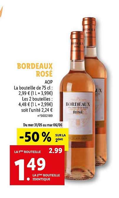 Promo Bordeaux Rosé Aop chez Lidl iCatalogue fr