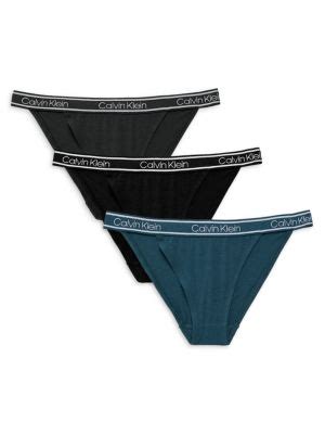 Calvin Klein 3 Pack Logo Band Cheeky Bikini Panties On SALE Saks OFF 5TH