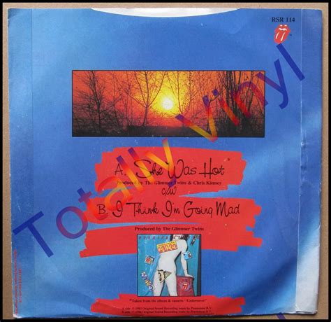 Totally Vinyl Records Rolling Stones The She Was Hot DJ Version 7 Inch Picture Cover