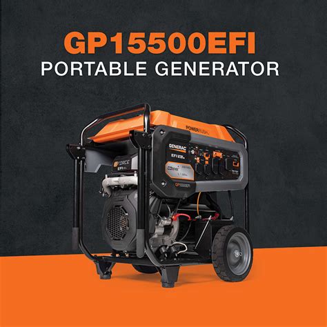 Generac GP15500E 15000 Watt Gasoline Portable Generator w/ Idle Contro ...