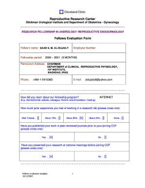 Fillable Online Clevelandclinic Aldujaily Yahoocom Form Fax Email Print