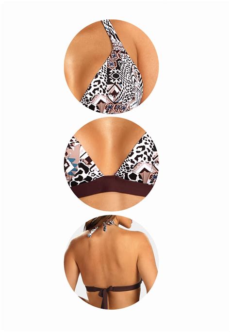 Wiązana góra bikini push up w etniczne motywy FG17B 887 Sklep Feba