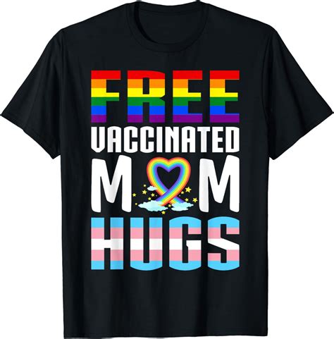 Gay Pride Vaccinated LGBT Lesbian LGBTQ Proud Mom T Shirt Walmart