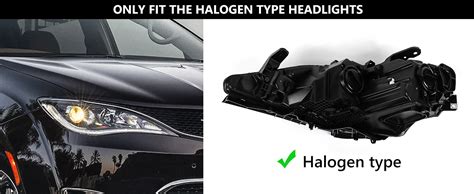 Amazon Vlincar Halogen Headlights Assembly Compatible With