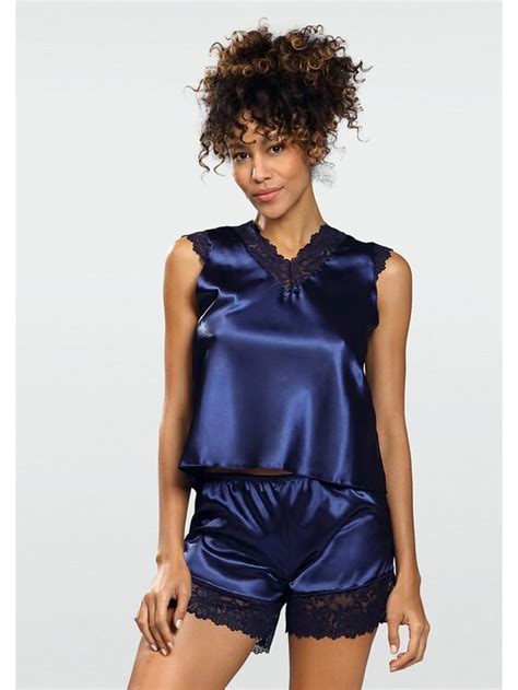 DKaren Lingerie Komplet Bielizny Komplet Granatowy Modivo Pl