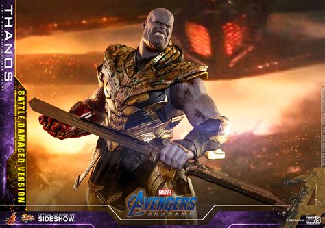 Hot Toys Battle Damaged Thanos Figure & Nano Gauntlet Up for Order ...