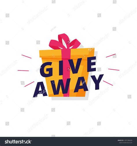 Giveaway Logo Template Design Social Media Stock Vector (Royalty Free ...