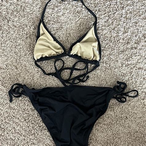 J Crew Triangle Bikini Depop