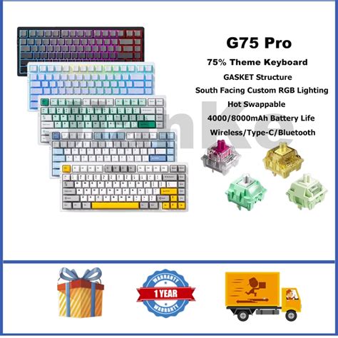 Mchose G Pro Gasket Rgb Hot Swappable Custom Keyboard Shopee Thailand