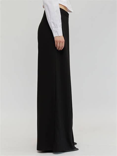 Брюки широкого фасона Wide с защипами 024327366031, цвет Черный ...