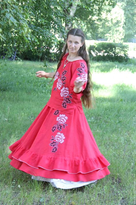 Костюм" Вышитые розы" юбка и блузка – заказать на Ярмарке Мастеров ...