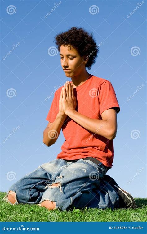 Faith Christian Youth Praying Stock Photo Image Of Hands Clasped