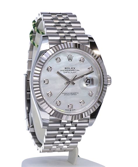 Rolex Datejust II Jubilee Steel Mother Of Pearl Diamonds 41 Mm