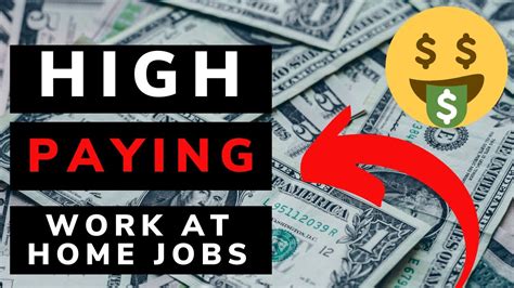 🤑🤑high Paying Work At Home Jobs For 2019 2020🔥 Get Paid Everyday Youtube