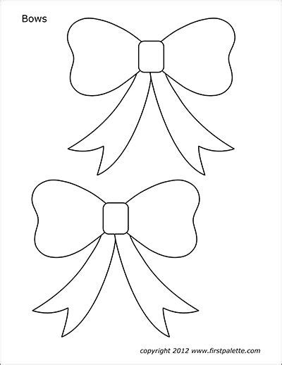 Bows Free Printable Templates Coloring Pages FirstPalette