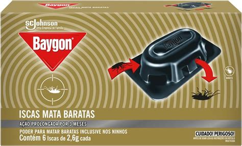 O Que É Bom Pra Matar Barata - Baygon Iscas Mata Barata, Inseticida que Protege por até 3 meses, 6 ...