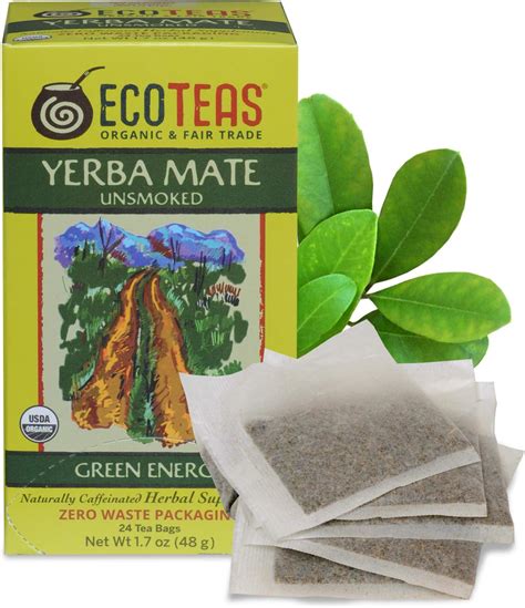 Ecoteas Unsmoked Yerba Mate Tea Bags Detox And Hi Caf