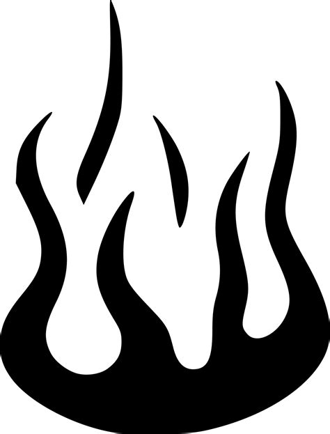 Black And White Of Fire Icon 21218081 Vector Art At Vecteezy
