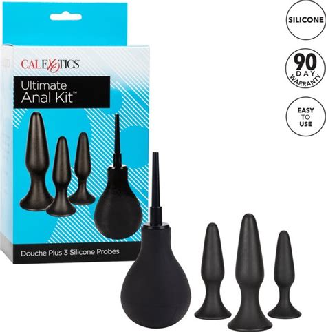 Buttplug Set Met Anaal Douche Ultimate Anal Kit 3 Anaal Pluggen Met Zuignap Bol