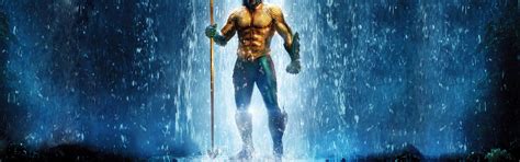 Download Wallpaper Aquaman Trident Waterfall Aquaman Jason Momoa