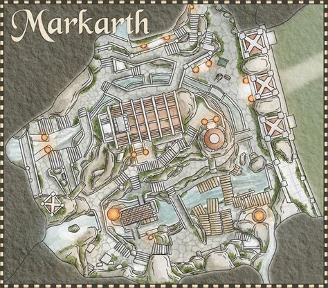 Markarth Paper Map By Mirhayasu For Fwmf At Skyrim Special Edition