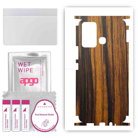 Folia naklejka skórka strukturalna na TYŁ BOKI do Infinix Hot 12 Play Drewno Tygrysie apgo