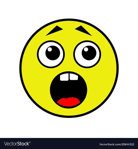Frightened Smiley On A White Background Royalty Free Vector