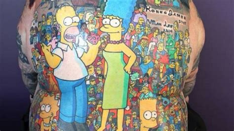 Simpsons World Record Set With 203 Tattoos Sports Illustrated