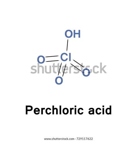 Perchloric Acid Mineral Acid Formula Hclo4 Stock Vector Royalty Free