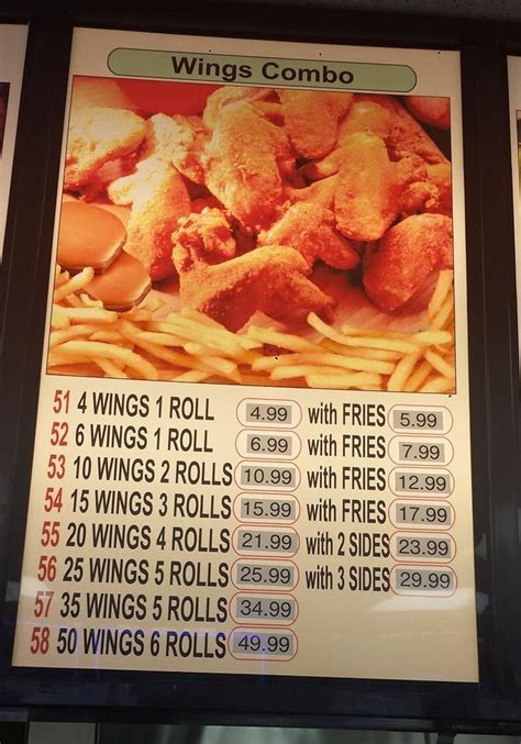 Menu At New York Fried Chicken District Heights Marlboro Pike