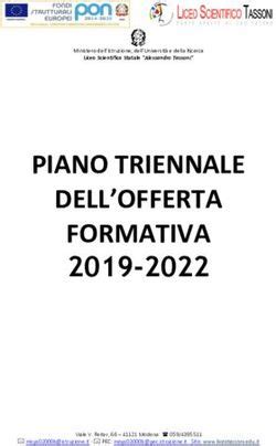 PIANO TRIENNALE DELL OFFERTA FORMATIVA 2019 2022