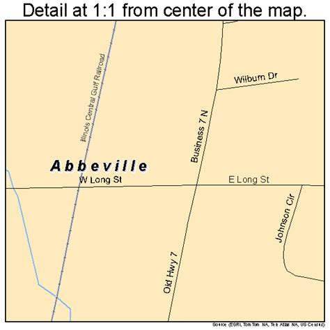 Abbeville Mississippi Street Map 2800100