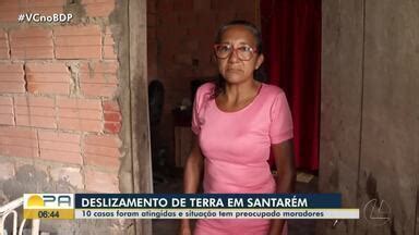 Bom Dia Pará 10 casas são atingidas por deslizamento de terra em