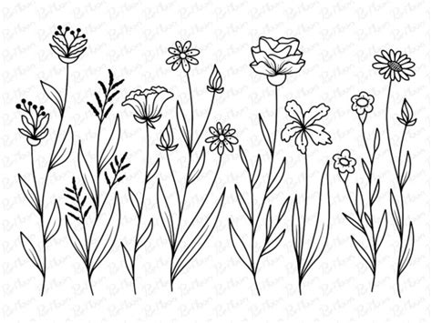 How To Draw Flower Line Drawing | Best Flower Site