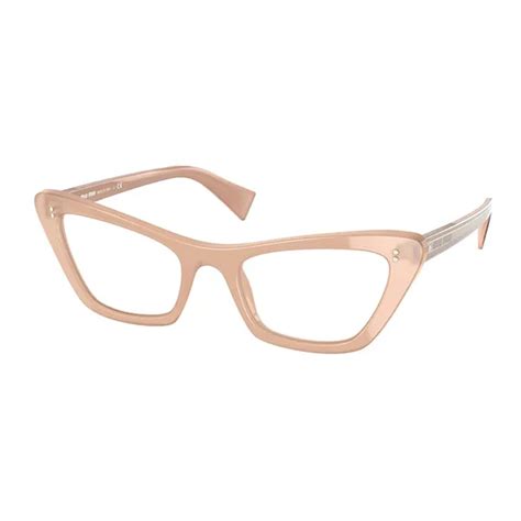 Kính Mắt Cận Nữ Miu Miu Opal Pink Butterfly Eyeglasses MU TV M O Màu Hồng Nude Vua Hàng Hiệu