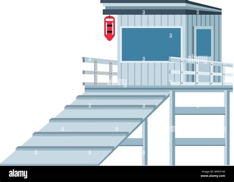 Lifeguard House Isolated Stock Vector Image And Art Alamy