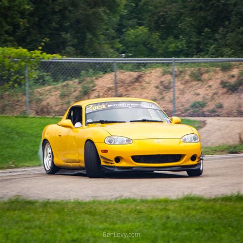 Yellow Nb Miata Drifting At Usair Motorsports Benlevy