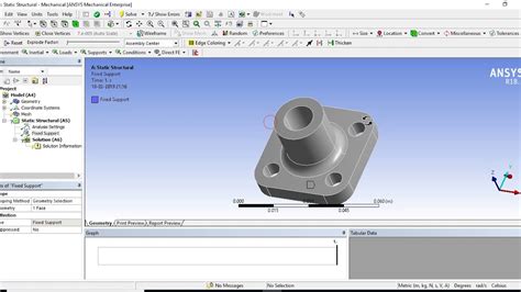 Static Structural Analysis Of Base Plate In Ansys In Workbench Youtube