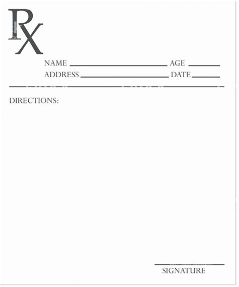 Free Printable Blank Prescription Label Printable And Enjoyable Learning