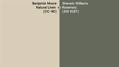 Benjamin Moore Natural Linen Cc Vs Sherwin Williams Rosemary Sw