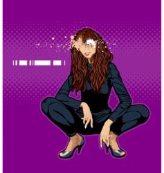 Sexy Girl Brunette Royalty Free Vector Image VectorStock