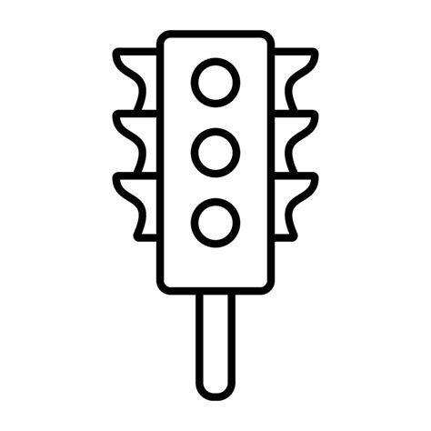 Traffic Control Signal Lights Icon In Linear Design 40209965 Vector Art