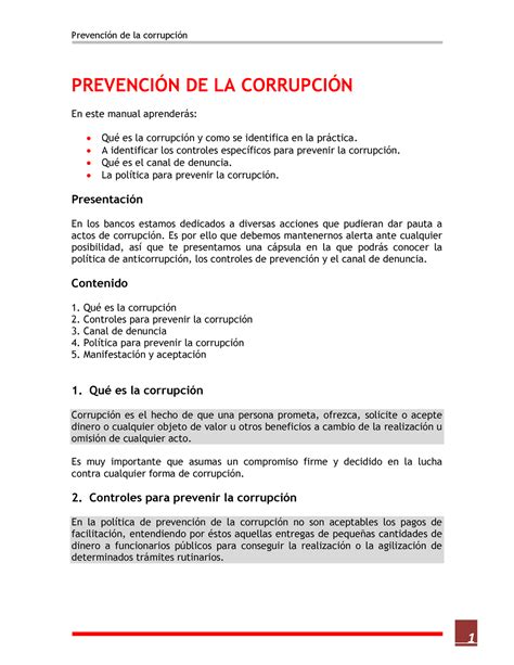 Anticorrupcion Ext 23022016 PREVENCIN DE LA CORRUPCIN En Este