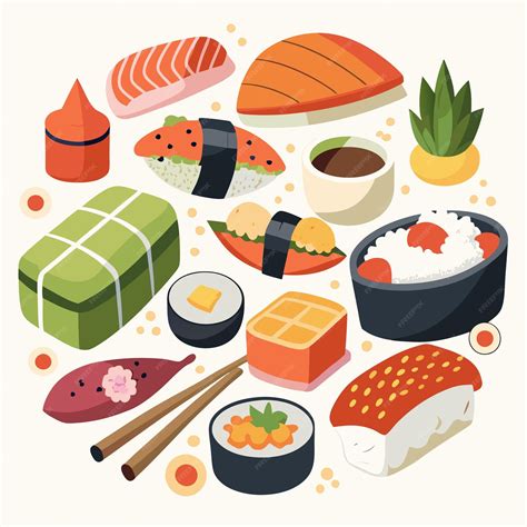 Sushi Japanese Cuisine A Delicious Journey of Flavors | Premium AI
