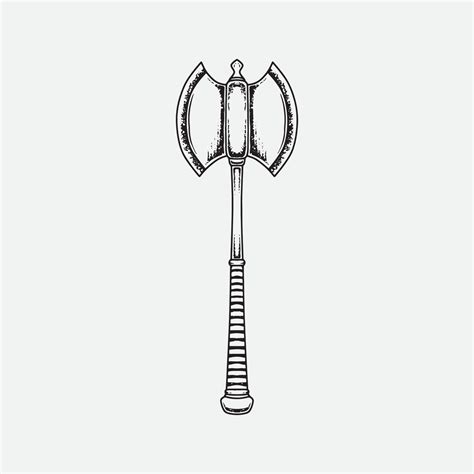 drawing of an ax