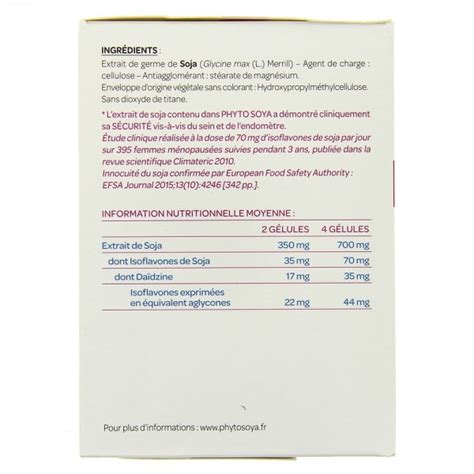 Phyto Soya 17 5mg 180 gélules Arkopharma Illicopharma