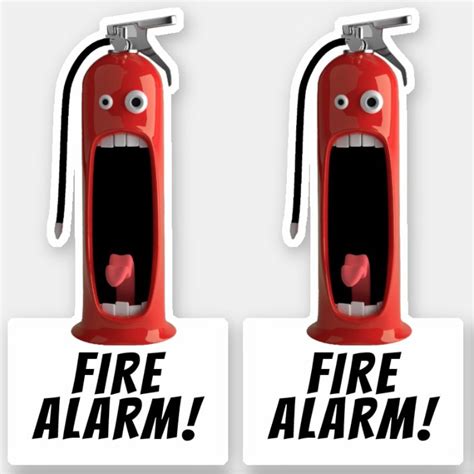 Fire Alarm Small Vinyl Sticker Uk