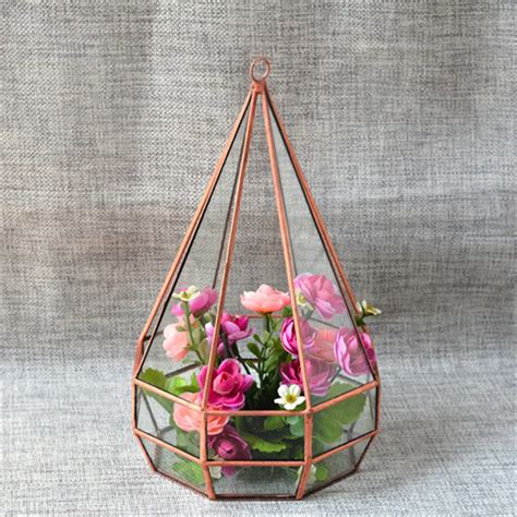 Geometric Glass Plant Terrarium Containers Hanging Glass Terrarium ...